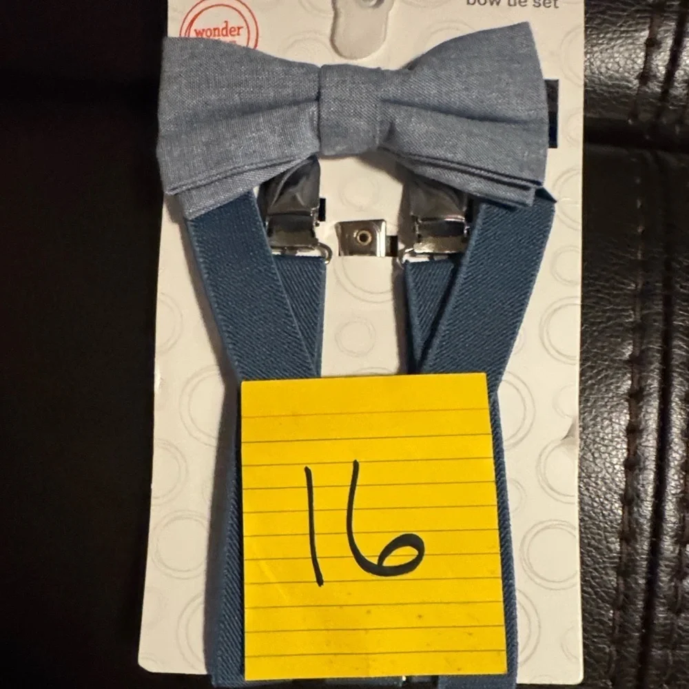 Boys Stretch Suspenders and Bow Tie Set, 2-Piece & Necktie and Pocket Square Set